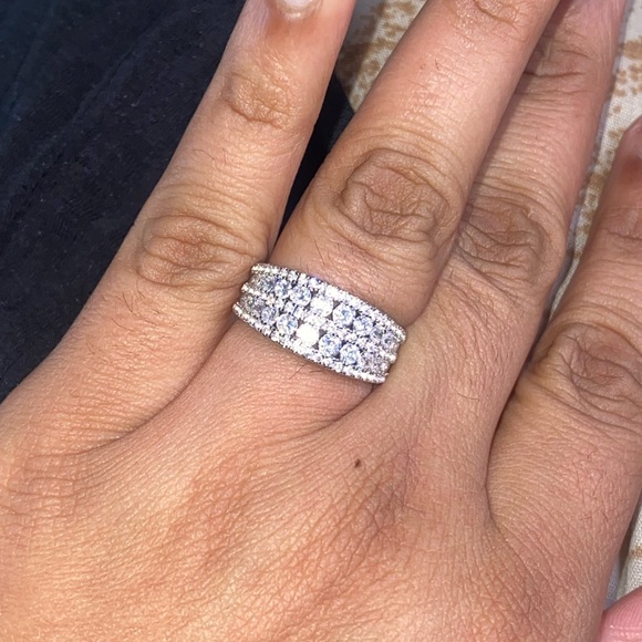 S925 unique eternity wedding band ring - Picture 7 of 15